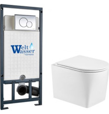 Унитаз подвесной WeltWasser Marberg 507 + Nesenbach 004 GL-WT + Mar 507 RD-CR