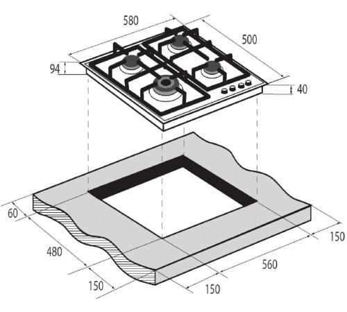 Варочная панель ZUGEL ZGH601X