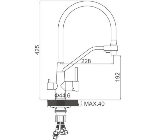 Смеситель Ledeme L74855-3