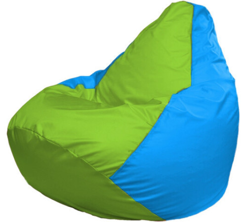 Кресло-мешок Flagman Груша Макси Г2.1-168 голубой/салатовый