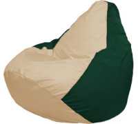 Кресло-мешок Flagman Груша Макси Г2.1-137 зеленый темный/бежевый
