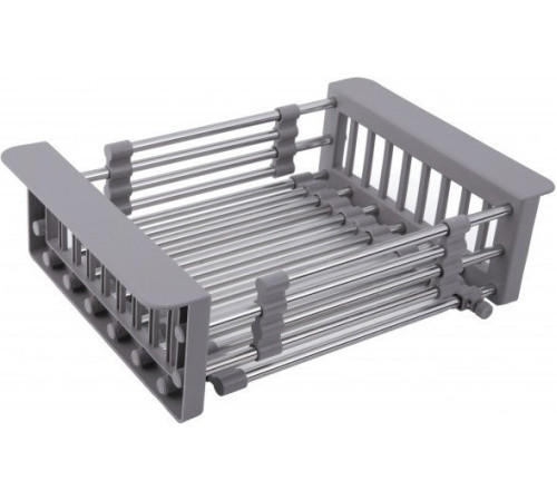 Кухонная мойка Marblan Comfort 60 серебристый, с сифоном и колландером