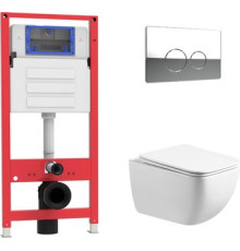 Унитаз подвесной Oliveeka OL-MQ1216R22-CR хром