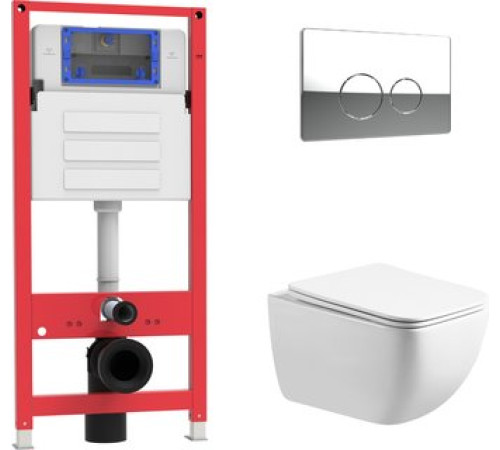 Унитаз подвесной Oliveeka OL-MQ1216R22-CR хром