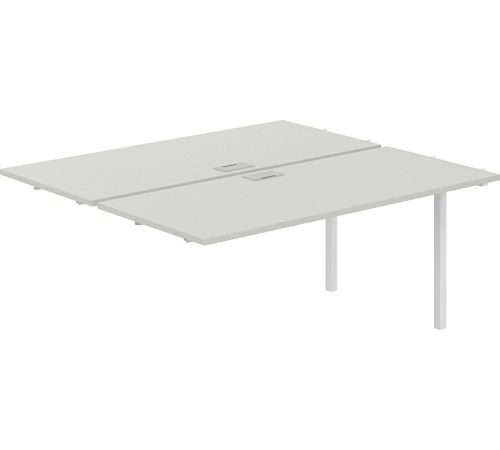 Офисный стол Norden 320х143.8х75 SG.216.SH.44.WH белый/серый бархат