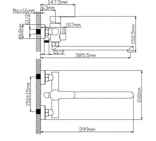 Смеситель Wisent WP722-003