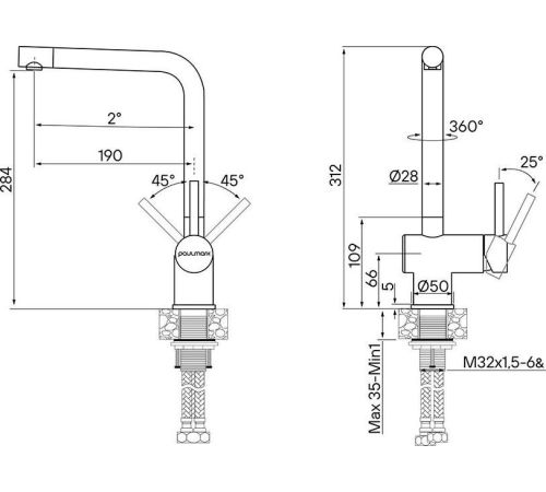 Смеситель Paulmark Spring Sp212067-BS
