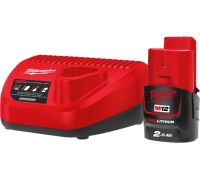Аккумулятор с зарядным устройством Milwaukee M12 M12NRG-201 4933451900 12В/2 Ач + 12В