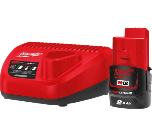 Аккумулятор с зарядным устройством Milwaukee M12 M12NRG-201 4933451900 12В/2 Ач + 12В