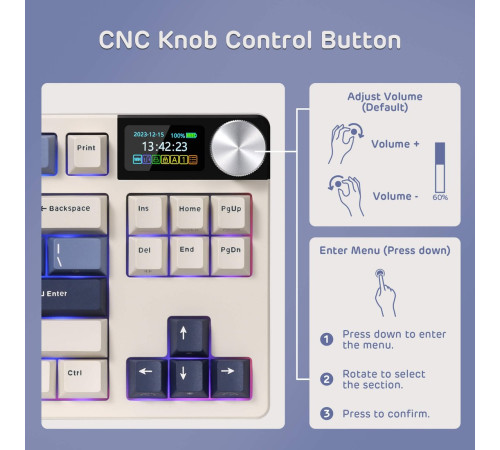 Клавиатура Royal Kludge S85 Horizon Blue RK Cloud