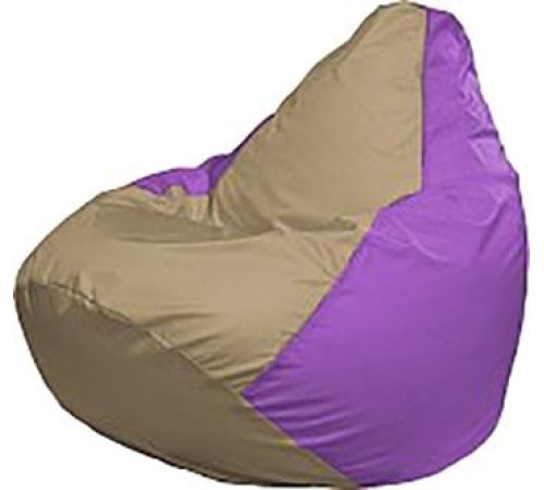 Кресло-мешок Flagman Груша Мега Super Г5.1-84 тёмно-бежевый/сиреневый