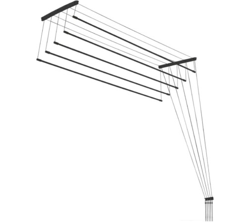 Сушилка для белья Comfort Alumin Group Потолочная 5 прутьев Black Diamond 160 см алюминий