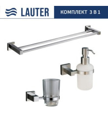 Набор аксессуаров для ванной Lauter 21SH6061 + 21SH6171 + 21SH6021 Chrome, 3 предмета