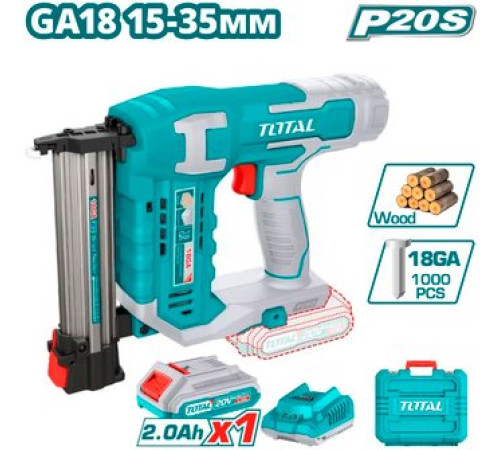 Гвоздезабиватель Total TCBNLI3508 с 1-им АКБ, кейс