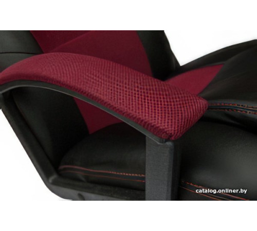 Игровое геймерское кресло TetChair Driver экокожа/ткань, черный/бордовый