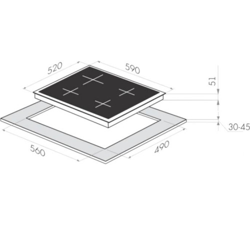 Варочная панель HOMSair HGG641BK