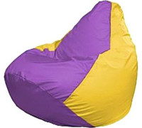 Кресло-мешок Flagman Груша Мега Super Г5.1-100 сиреневый/жёлтый