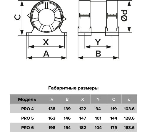 Осевой вентилятор ERA Pro 4
