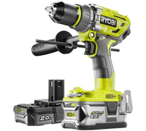 Ударная дрель-шуруповерт Ryobi R18PD7-252S 5133004391 с 2-мя АКБ, сумка