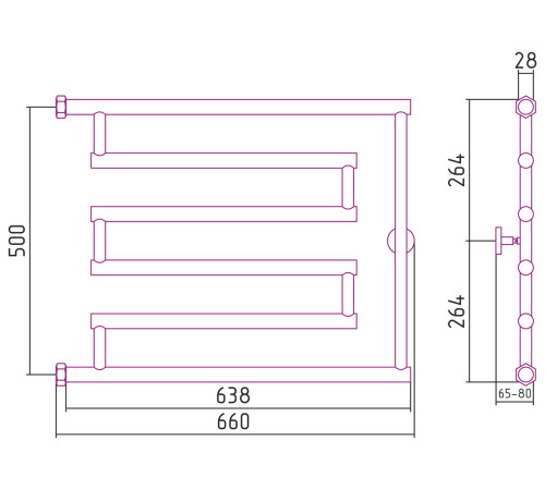 Полотенцесушитель Сунержа High-Tech model 