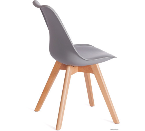 Стул TetChair Tulip дерево/пластик/экокожа серый