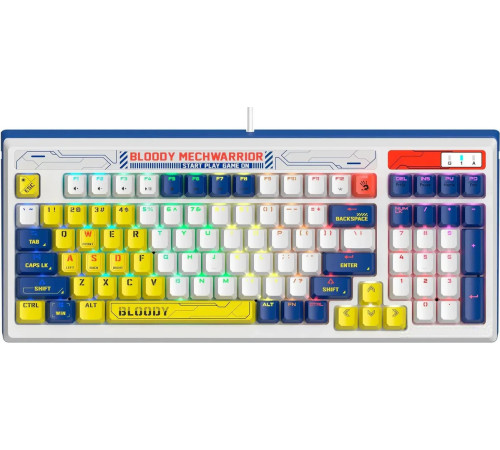 Клавиатура A4Tech Bloody B950 белый/синий, Light Strike Libra Brown