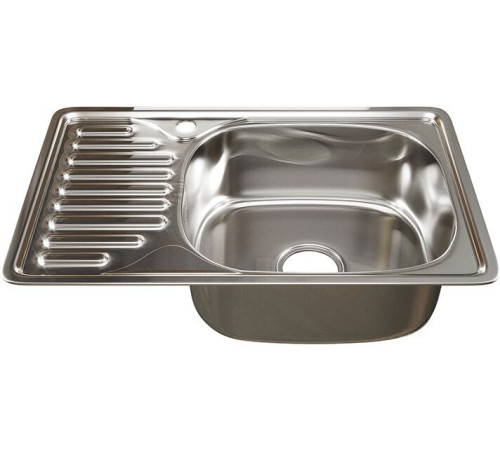 Кухонная мойка Mixline 536117 правая, полированная, 0.8 мм