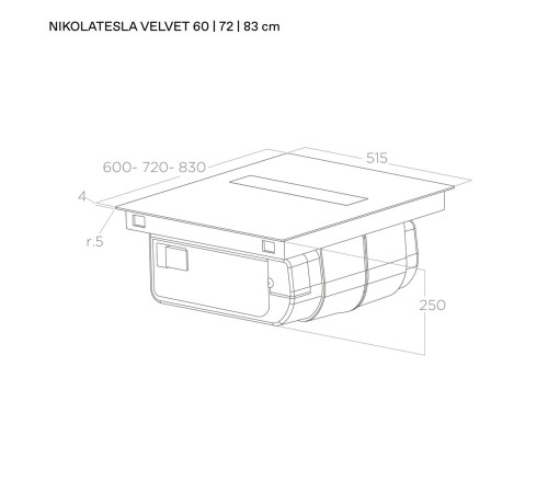 Варочная панель Elica Nikolatesla Velvet BL/A/60 PRF0196869
