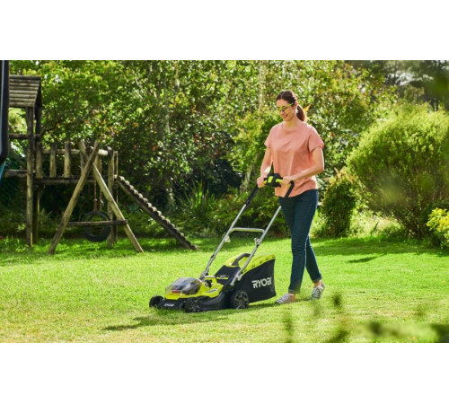 Колёсная газонокосилка Ryobi RY18LMH37A-250 Hybrid с 2-мя АКБ