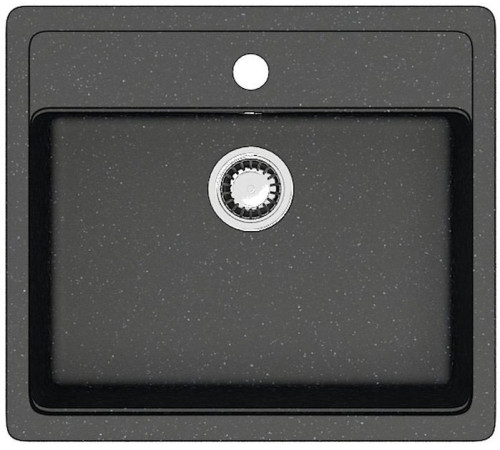 Кухонная мойка Berge BR-5750 + смеситель AM.PM Like Like F8005022 черный