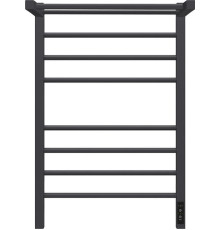 Полотенцесушитель Granula Квадро Сплит 50х80 с полкой, терморегулятором, черный
