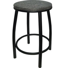 Табурет ВВР Премиум черный/рогожка серый