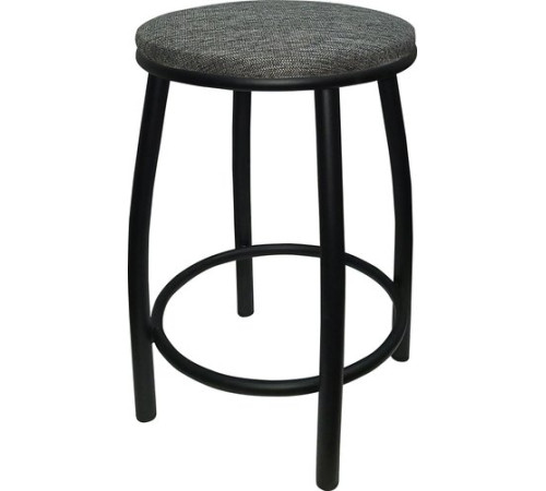 Табурет ВВР Премиум черный/рогожка серый