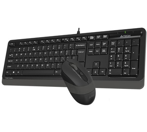 Клавиатура + мышь A4Tech Fstyler F1010 черный/серый