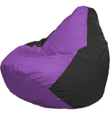 Кресло-мешок Flagman Груша Макси Г2.1-101 черный/сиреневый
