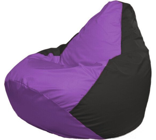 Кресло-мешок Flagman Груша Макси Г2.1-101 черный/сиреневый