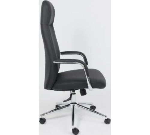 Офисное кресло AksHome Elema черная экокожа/хромированный металл