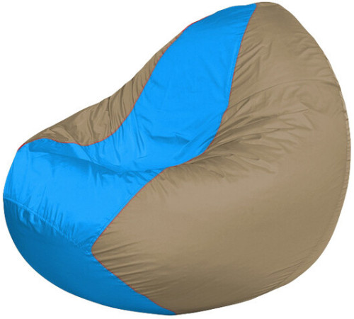 Кресло-мешок Flagman Classic К2.1-213 бежевый темный/голубый