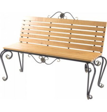 Скамейка AMC A1 1А1 131x58x89 черный/светлое дерево