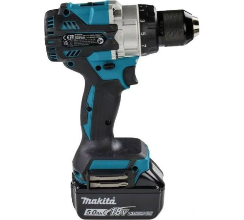 Ударная дрель-шуруповерт Makita DHP486RTJ с 2-мя АКБ 5 Ач, кейс