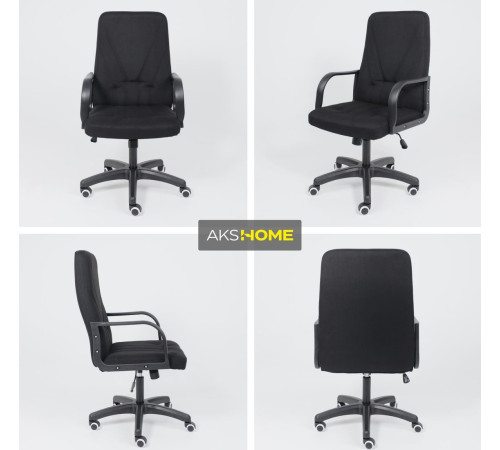 Офисное кресло AksHome Менеджер PL Leto 70 черная ткань