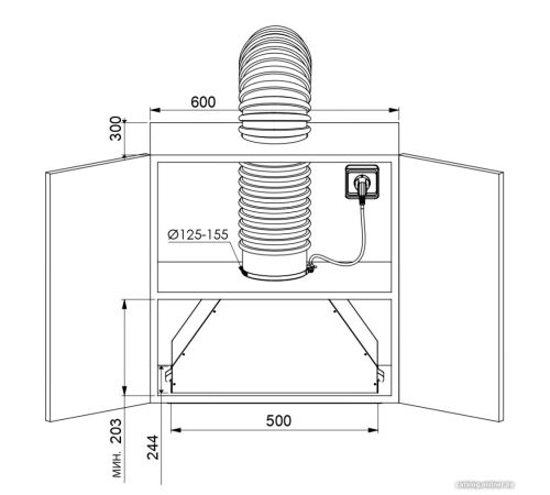 Кухонная вытяжка ZUGEL ZHI523W