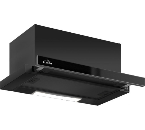 Кухонная вытяжка Elikor Slide 60П-1000 227273 черный/стекло черное