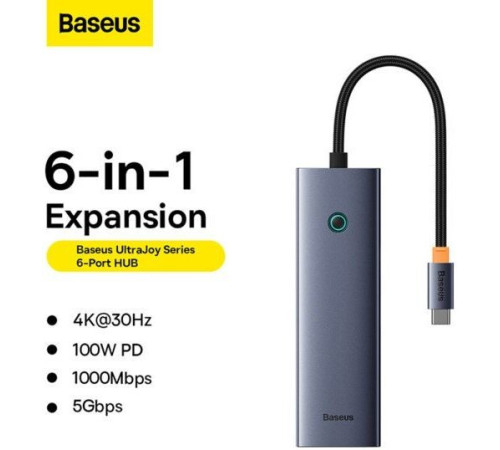 Док-станция Baseus UltraJoy Series 6-Port Hub Docking Station B00052802811-00
