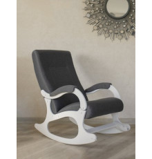 Кресло-качалка Mio Tesoro Бастион-32 рогожка графит/белый