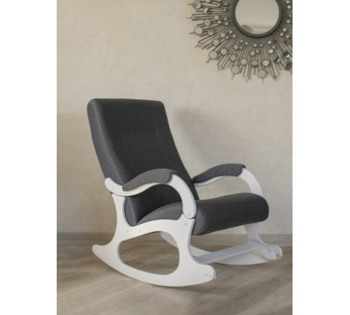 Кресло-качалка Mio Tesoro Бастион-32 рогожка графит/белый