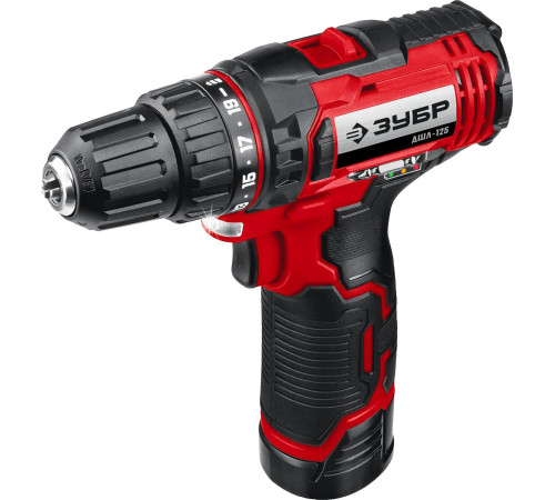 Дрель-шуруповерт Зубр Мастер ДШЛ-125-22 с 2-мя АКБ, кейс