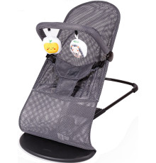 Шезлонг Amarobaby Amarobaby Baby time AB21-25BT/11 серый