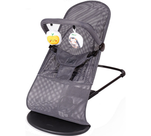 Шезлонг Amarobaby Amarobaby Baby time AB21-25BT/11 серый