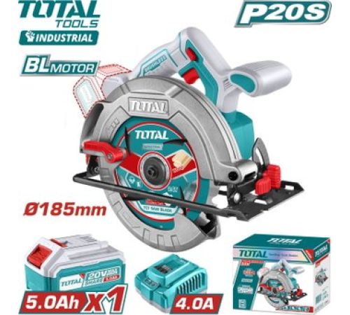 Дисковая циркулярная пила Total TSLI18513 с 1-им АКБ